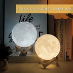 Lámpara Luna 16 Colores Mando Distancia