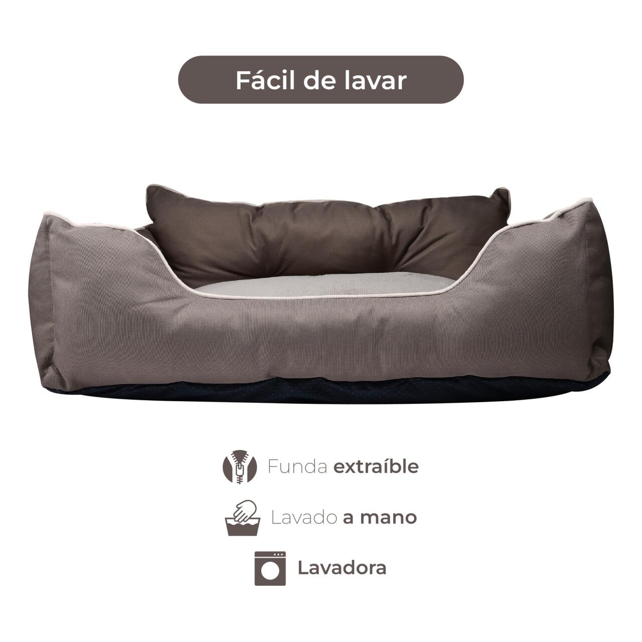 Cama para Mascota Benetton BE - Diseño Ergonómico y Lavable, Disponible en Varias Dimensiones