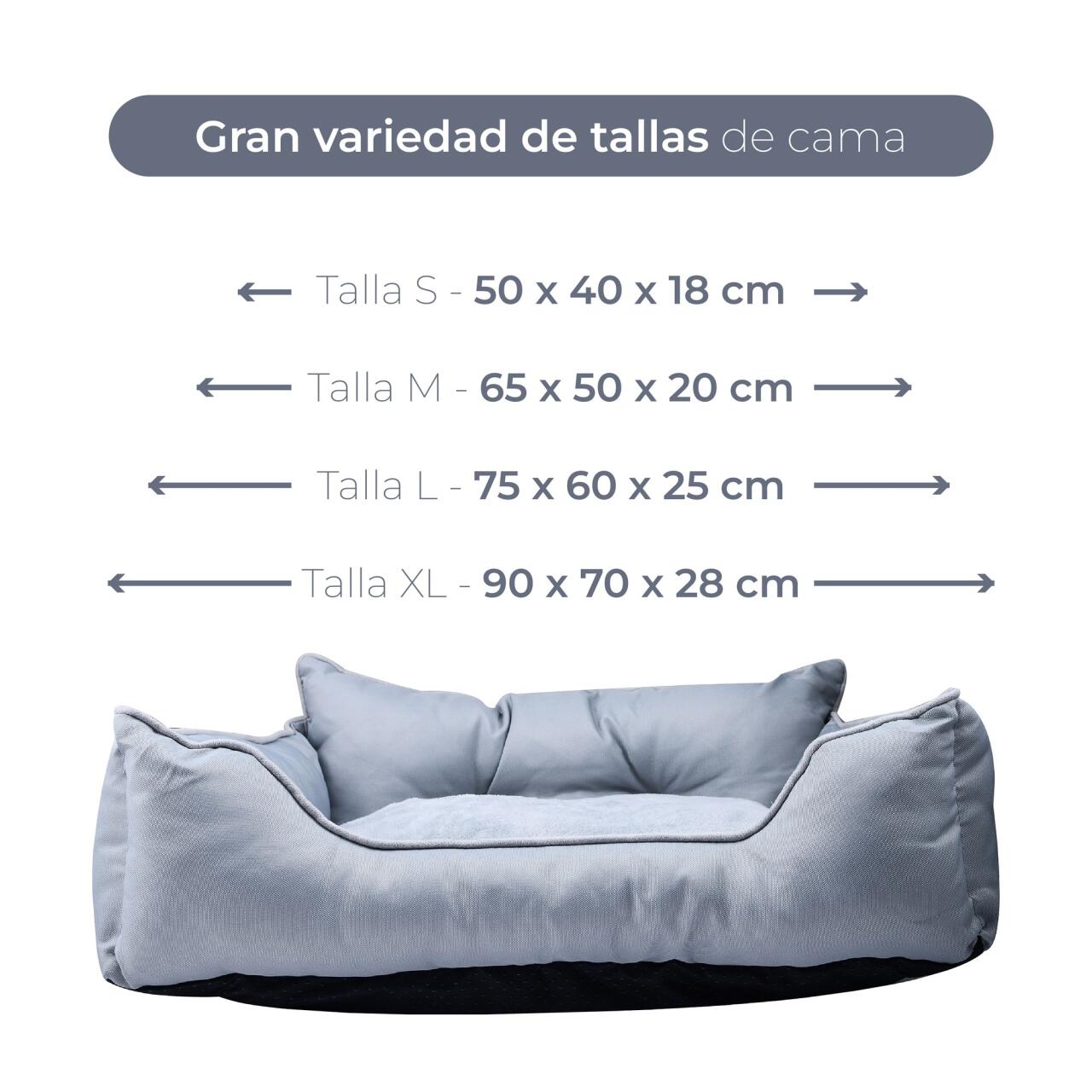 Cama para Mascota Benetton BE - Diseño Ergonómico y Lavable, Disponible en Varias Dimensiones